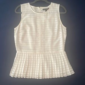 Banana Republic white peplum sleeveless blouse, size 6
